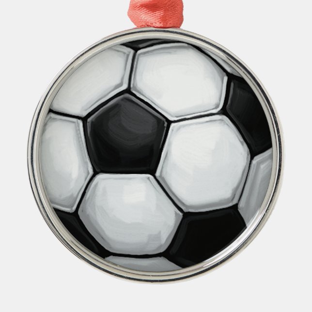 Ornamento De Metal Bola de Futebol (Frente)