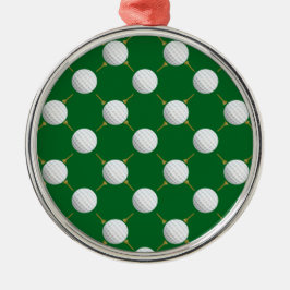 Ornamento De Metal Bolas de golfe e Camisetas em verde