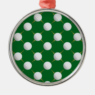 Ornamento De Metal Bolas de golfe e Camisetas em verde