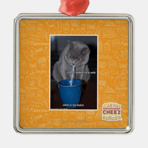 Ornamento De Metal Bolhas dos sopros no leite do ur