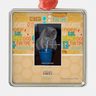 Ornamento De Metal Bolhas dos sopros no leite do ur