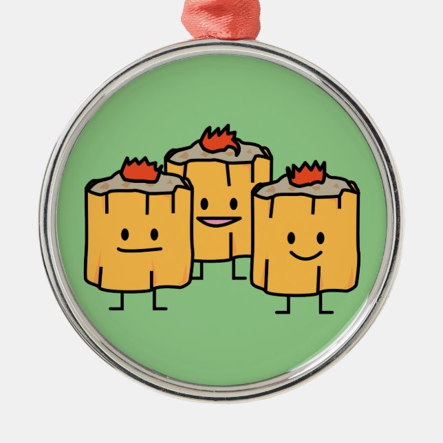 Ornamento De Metal Bolinha de massa chinesa p de Dim Sum Dimsum das (Frente)