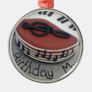 Ornamento De Metal Bolo da mãe do feliz aniversario
