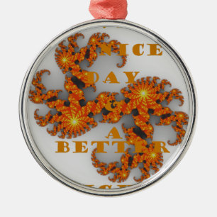 Ornamento De Metal Bom dia e melhor noite