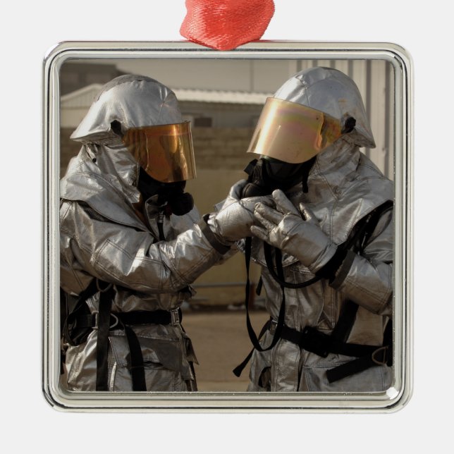 Ornamento De Metal Bombeiro iraquiano (Frente)