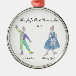 Ornamento De Metal Bon-Bon Personalizado/Partida Rapariga Noz-Bloguei