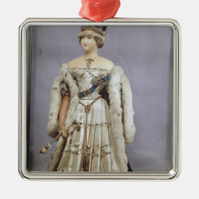 Ornamento De Metal Boneca da rainha Victoria (Frente)