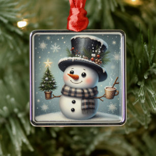Ornamento De Metal Bonito boneco de Natal/Neve de inverno
