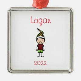 Ornamento De Metal Bonito Caráter de Natal para Crianças Personalizad