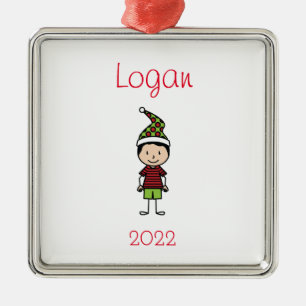 Ornamento De Metal Bonito Caráter de Natal para Crianças Personalizad