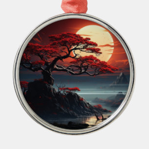 Ornamento De Metal Bonsai Tree