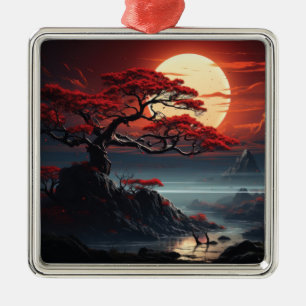 Ornamento De Metal Bonsai Tree