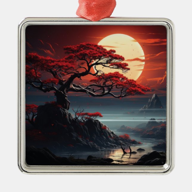 Ornamento De Metal Bonsai Tree (Frente)