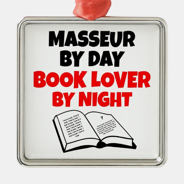 Ornamento De Metal Book Lover Masseur (Frente)