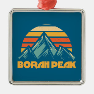 Ornamento De Metal Borah Peak Retro Turquoise