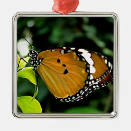 Ornamento De Metal Borboleta branca, cor-de-laranja, preta e branca, 