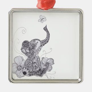 Ornamento De Metal Borboleta do elefante