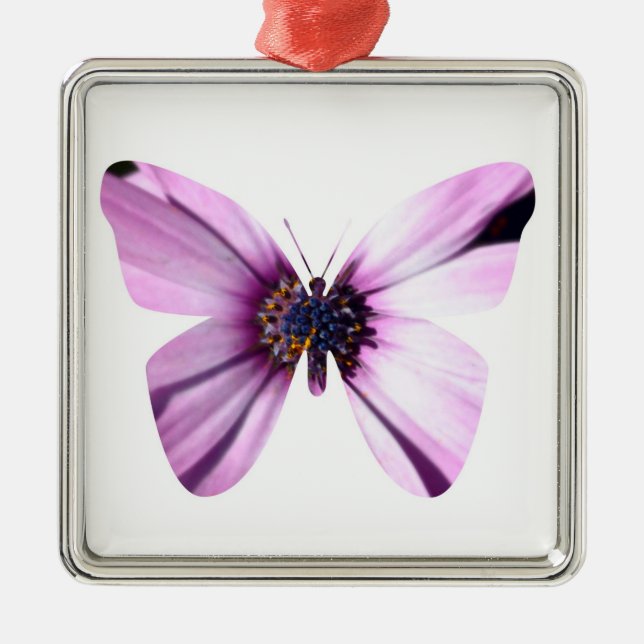 Ornamento De Metal Borboleta Flor (Frente)