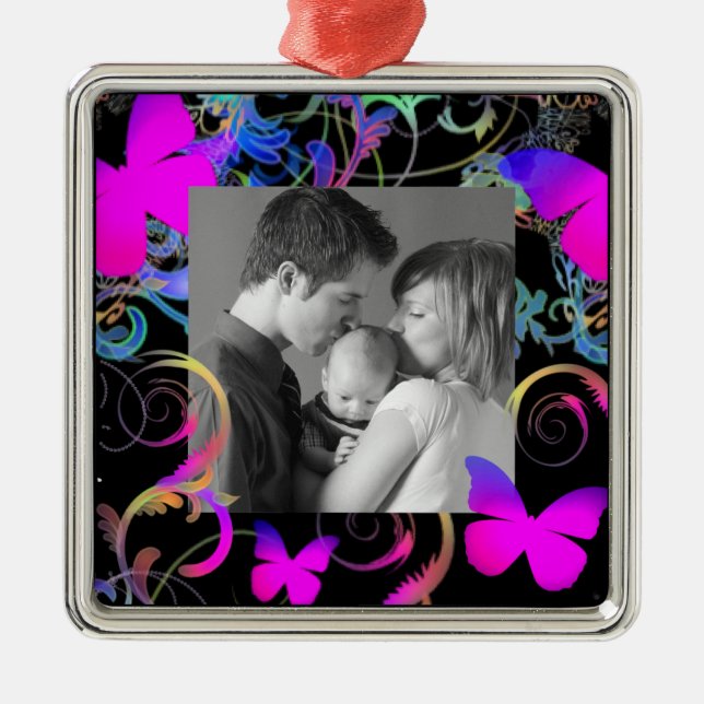 Ornamento De Metal Borboletas (Frente)