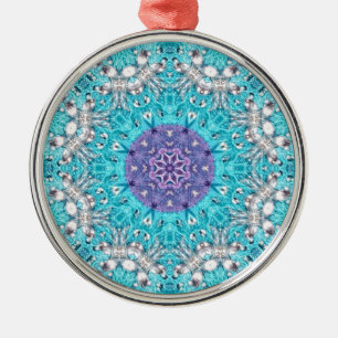 Ornamento De Metal Bordado marroquino Boho Turquesa azul-boêmia