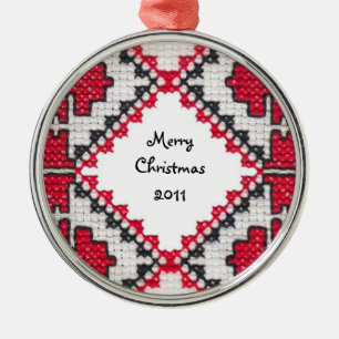 Ornamento De Metal Bordado ucraniano