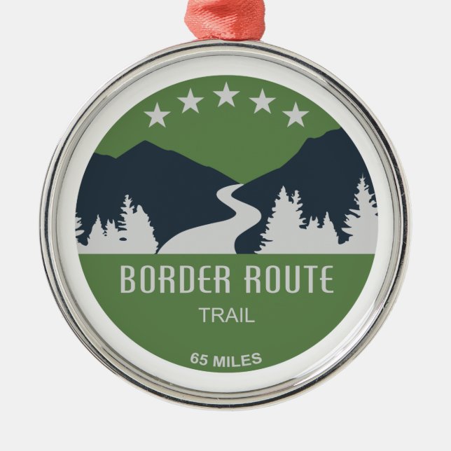 Ornamento De Metal Border Route Trail Minnesota (Frente)