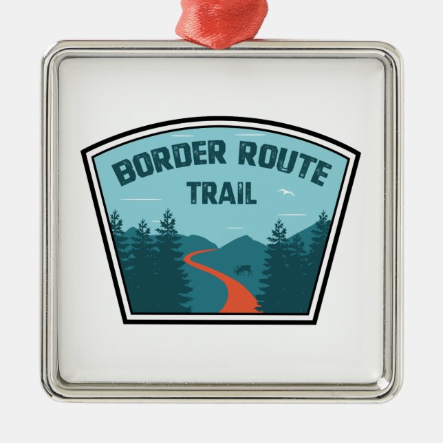 Ornamento De Metal Border Route Trail Minnesota (Frente)