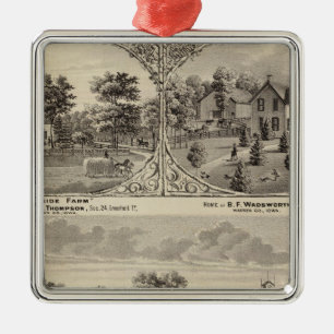 Ornamento De Metal Bosque da cereja, fazenda do montanhês