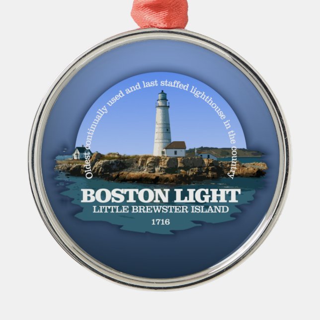 Ornamento De Metal Boston Light (Frente)