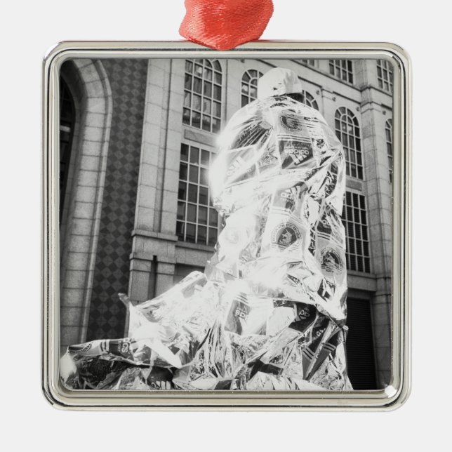 Ornamento De Metal Boston, MÃE EUA, Runner, Maratona Foil Boston (Frente)