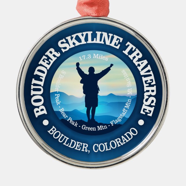 Ornamento De Metal Boulder Skyline Traverse (V) (Frente)