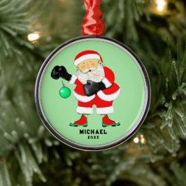 Ornamento De Metal Boxeador de Natal Colecionável