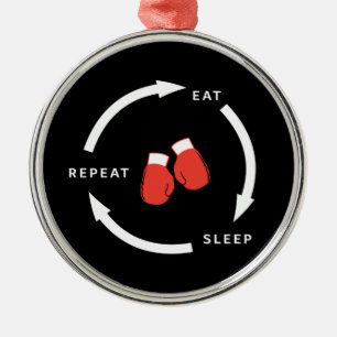 Ornamento De Metal Boxer Boxing Comer Sleep Repetir Ventilador Esport