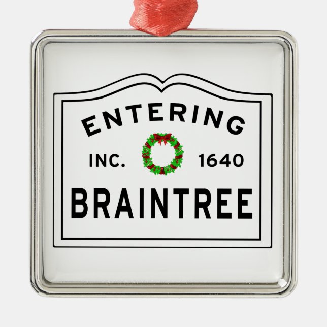 Ornamento De Metal Braintree, MÃE Holiday Wreath Metal Ornament (Frente)