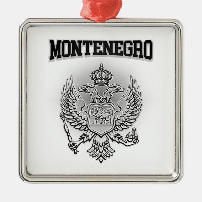 Ornamento De Metal Brasão de Montenegro (Frente)