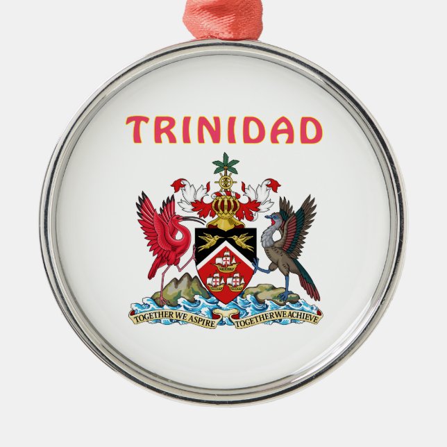 Ornamento De Metal Brasão de Trinidad (Frente)