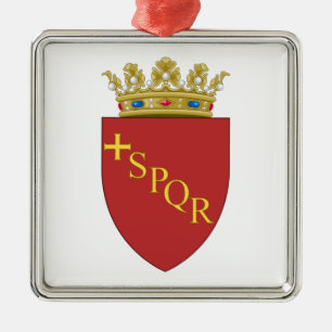 Ornamento De Metal Brasão Romano (SPQR) (Roma, Itália)