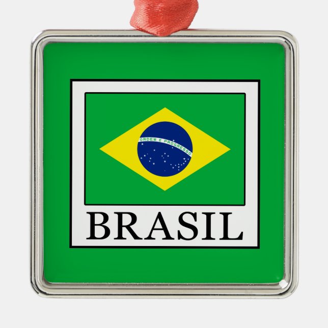 Ornamento De Metal Brasil (Frente)