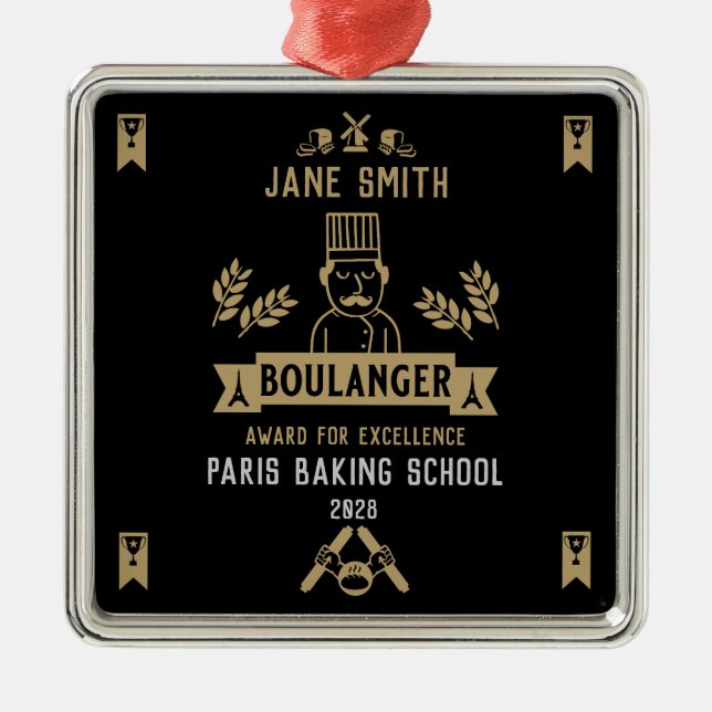 Ornamento De Metal Bread Baker (Frente)