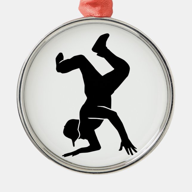 Ornamento De Metal Breakdancing (Frente)