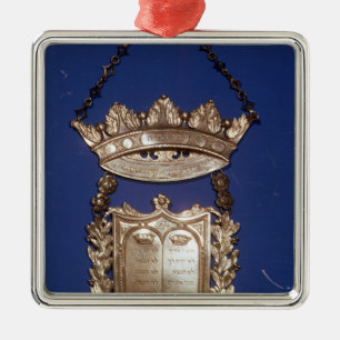 Ornamento De Metal Breastplate ou protetor para o rolo de Torah