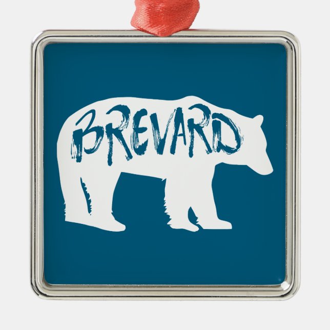 Ornamento De Metal Brevard North Carolina Bear (Frente)