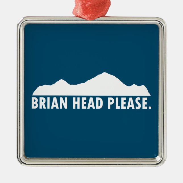 Ornamento De Metal Brian Head Utah Por Favor (Frente)
