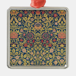 Ornamento De Metal Bright Violet e Columbine (por William Morris) Ce