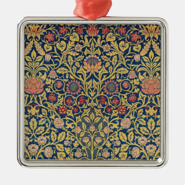 Ornamento De Metal Bright Violet e Columbine (por William Morris) Ce (Frente)