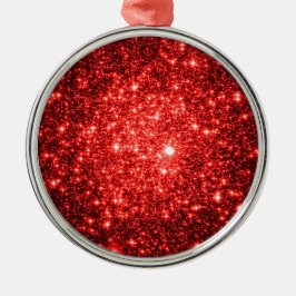 Ornamento De Metal brilho astral vermelho