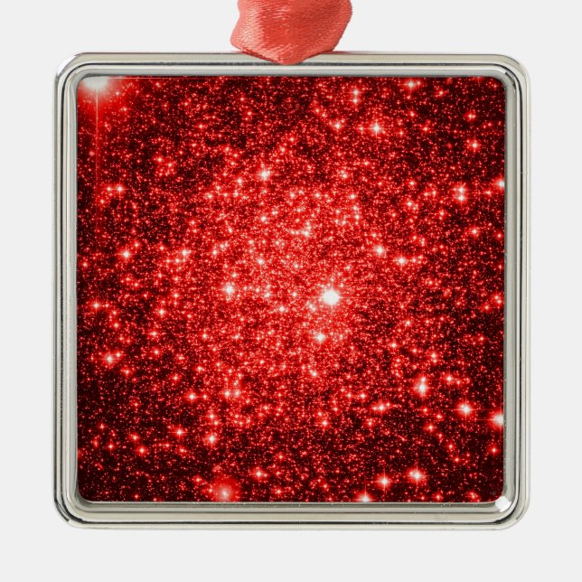 Ornamento De Metal brilho astral vermelho (Frente)