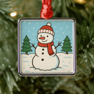 Ornamento De Metal Brincadeira de Neve Fora de Natal