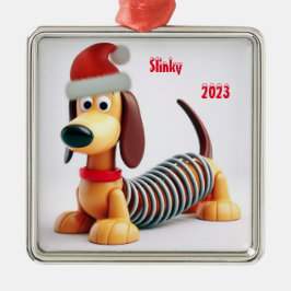 Ornamento De Metal Brinquedo Dachshund Animado