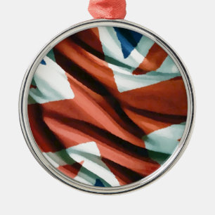 Ornamento De Metal British Flag Pop Art